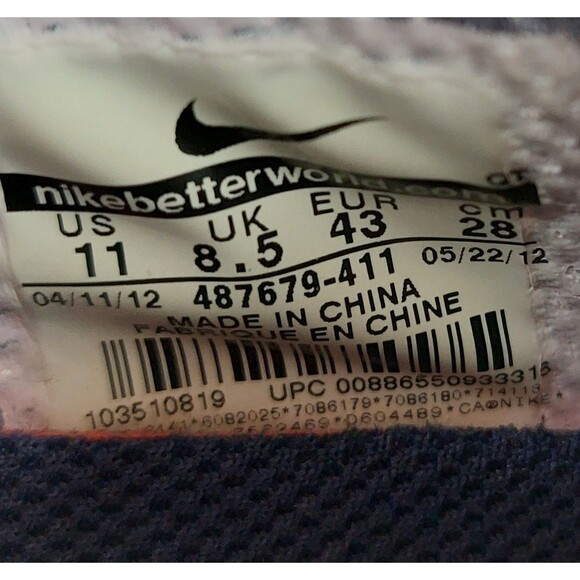 Nike Air Max Fitsole 2 Women's Size 11 Athletic Running Shoe Dark Purple 2012 - Picture 4 of 9